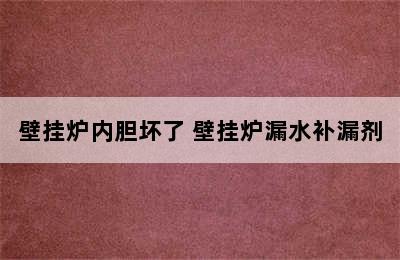 壁挂炉内胆坏了 壁挂炉漏水补漏剂